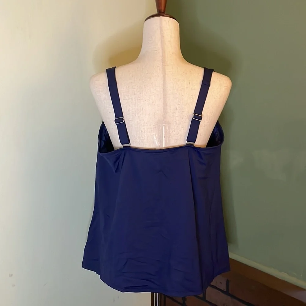 18W DD‎ Lands End Tankini Swim Top G02 6545